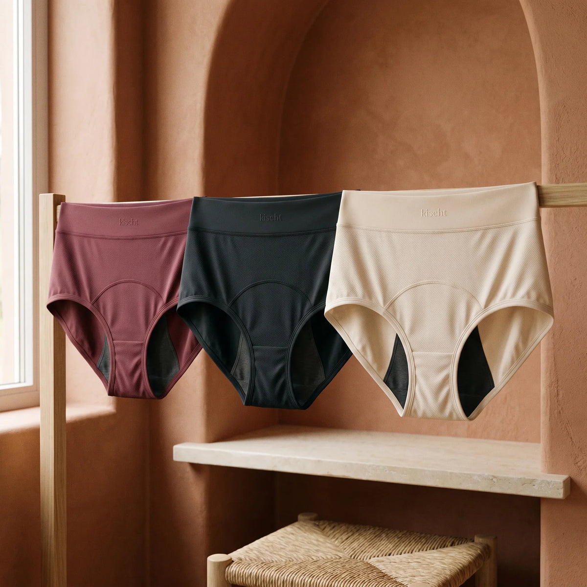 Kischt (3-Pack) The Merlot Trio Period Underwear