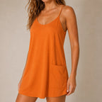 Roselle Summer Orange Dress