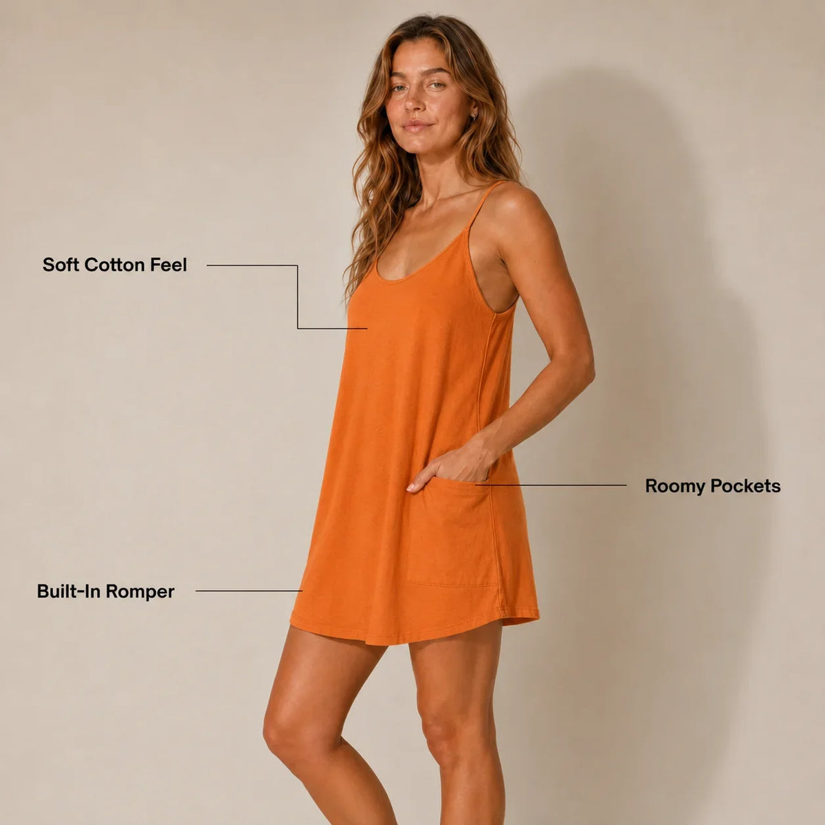 Roselle Summer Orange Dress