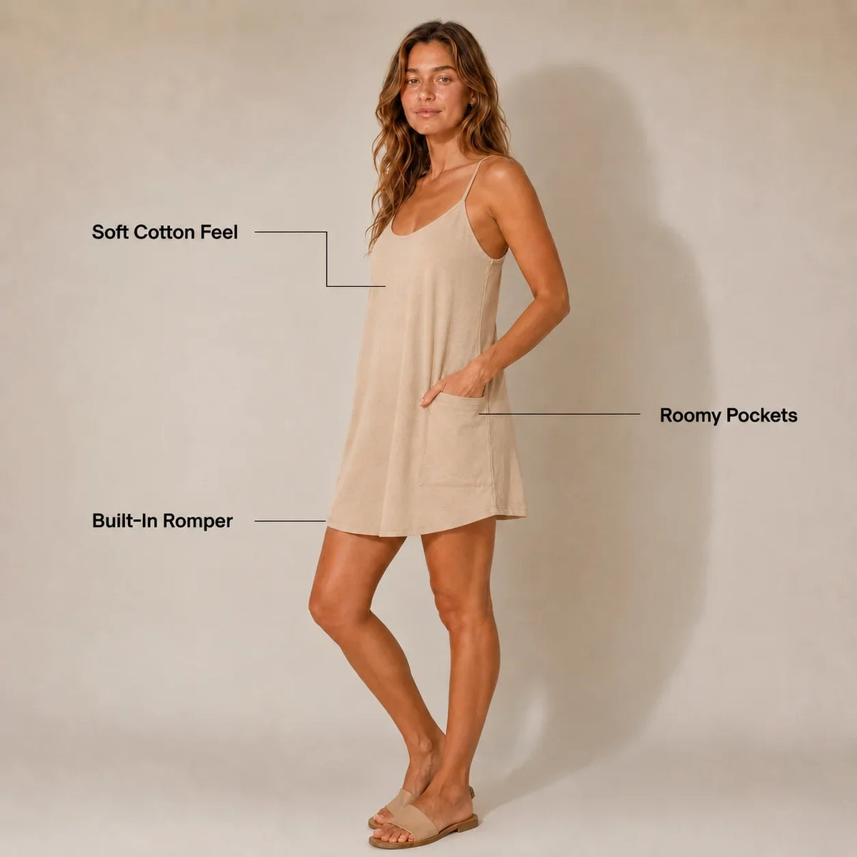 Roselle Oatly Beige Dress